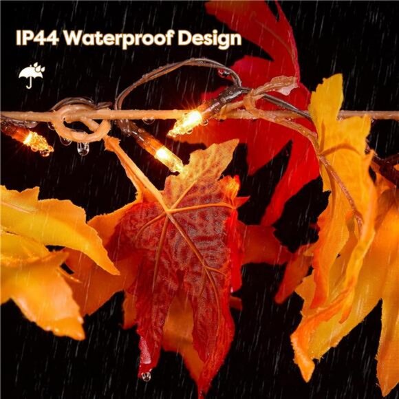 Fall Decorations for Home 9 FT Battery Operated Fall Garland with Lights - Picture 5 of 8